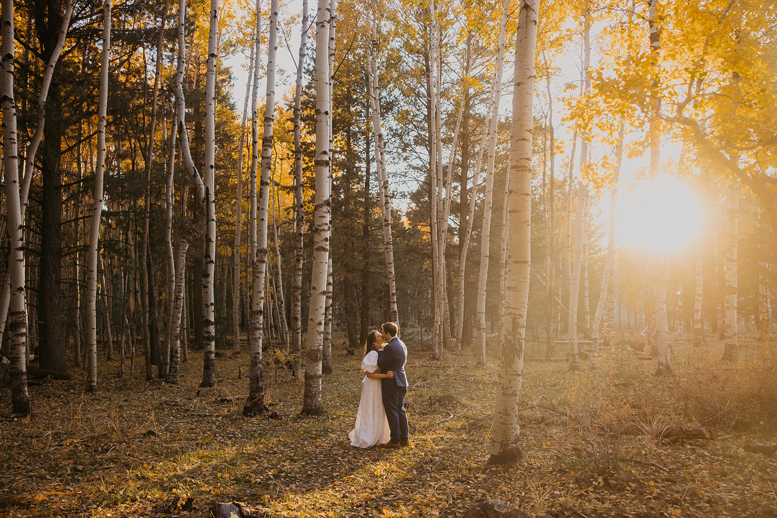 fall wedding in the aspens in flagstaff, arizona